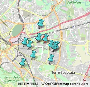 Mappa Via Fontana Liri, 00171 Roma RM, Italia (1.37143)