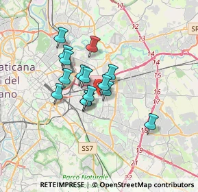 Mappa Via Fontana Liri, 00171 Roma RM, Italia (2.55867)