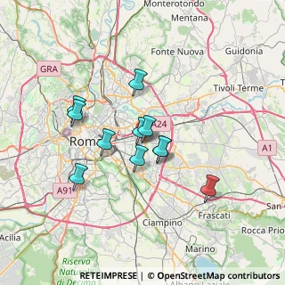 Mappa Via Castore Durante, 00171 Roma RM, Italia (5.80727)