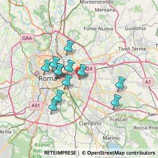 Mappa Via Castore Durante, 00171 Roma RM, Italia (6.37615)