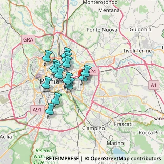Mappa Via Castore Durante, 00171 Roma RM, Italia (5.69133)
