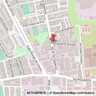 Mappa Via di Tor Sapienza, 160, 00155 Roma, Roma (Lazio)