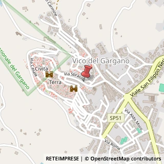 Mappa Corso Re Umberto, 72, 71018 Vico del Gargano, Foggia (Puglia)