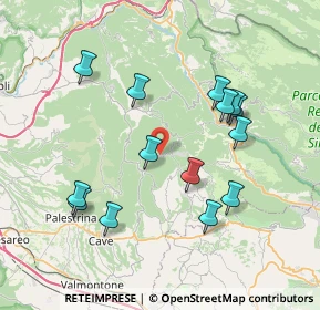 Mappa Via della Frazione Vadocanale, 00030 Bellegra RM, Italia (7.96429)