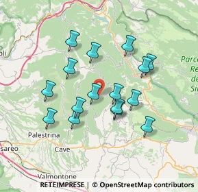 Mappa Via della Frazione Vadocanale, 00030 Bellegra RM, Italia (6.67)