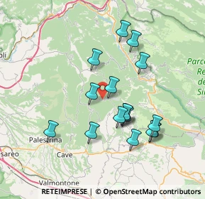 Mappa Via della Frazione Vadocanale, 00030 Bellegra RM, Italia (7.08313)