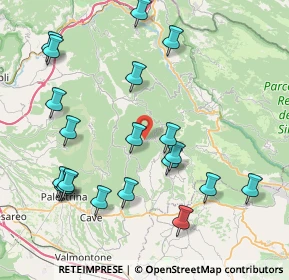 Mappa Via della Frazione Vadocanale, 00030 Bellegra RM, Italia (9.5935)