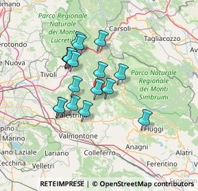 Mappa Via della Frazione Vadocanale, 00030 Bellegra RM, Italia (11.69882)