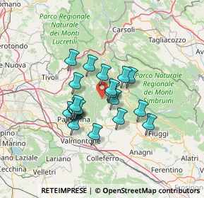 Mappa Via della Frazione Vadocanale, 00030 Bellegra RM, Italia (10.4265)