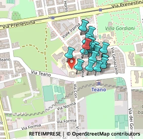 Mappa Via Teano, 00177 Roma RM, Italia (0.169)