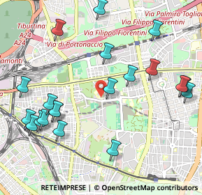 Mappa Via Teano, 00177 Roma RM, Italia (1.2885)