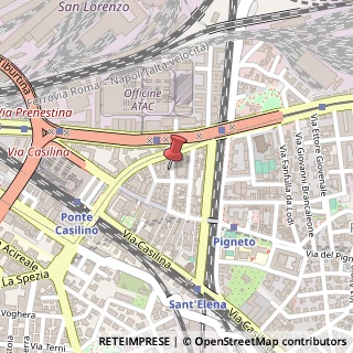Mappa Via Ascoli Piceno,  33, 00176 Roma, Roma (Lazio)