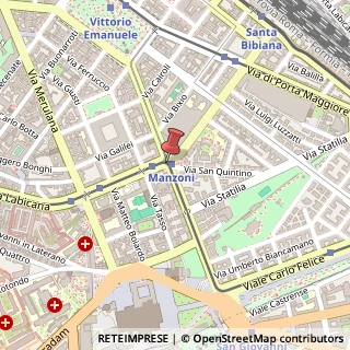 Mappa Via Emanuele Filiberto,  161, 00185 Roma, Roma (Lazio)