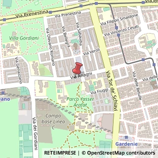Mappa Via Anagni, 86, 00171 Roma, Roma (Lazio)