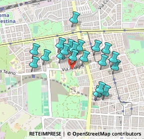 Mappa Via Saracinesco, 00171 Roma RM, Italia (0.3925)