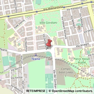 Mappa Via Teano, 319, 00177 Roma, Roma (Lazio)
