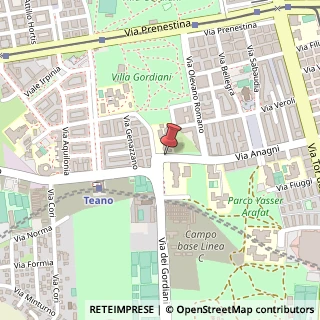 Mappa Via Anagni, 1, 00171 Roma, Roma (Lazio)