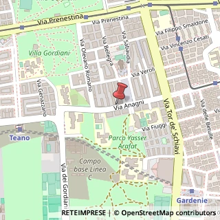 Mappa Via Anagni, 55, 00171 Roma, Roma (Lazio)