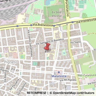 Mappa Via Renzo da Ceri,  106, 00176 Roma, Roma (Lazio)