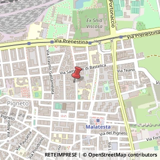 Mappa Via Renzo da Ceri, 94, 00176 Roma, Roma (Lazio)