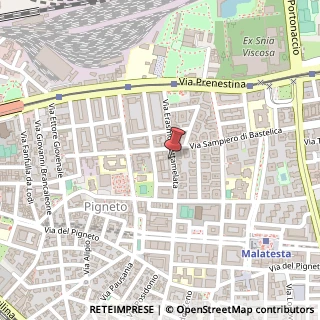 Mappa Via Erasmo Gattamelata, 50, 00176 Roma, Roma (Lazio)