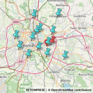 Mappa Via Lodi, 00171 Roma RM, Italia (7.10786)