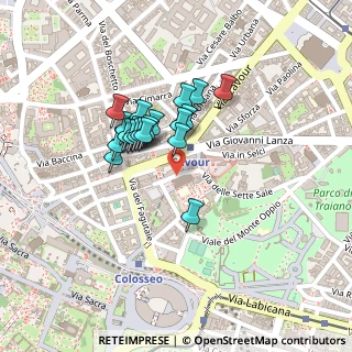 Mappa Via delle Sette Sale, 00184 Roma RM, Italia (0.1735)