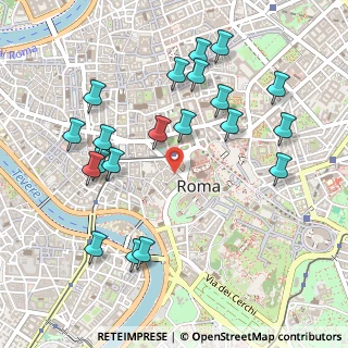 Mappa Via della Tribuna di Tor de' Specchi, 00186 Roma RM, Italia (0.576)