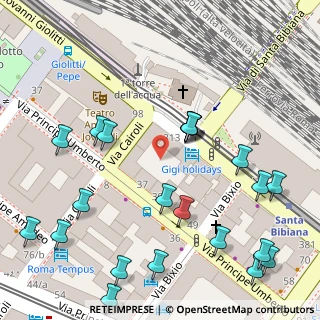 Mappa Via di Santa Bibiana, 00185 Roma RM, Italia (0.07727)