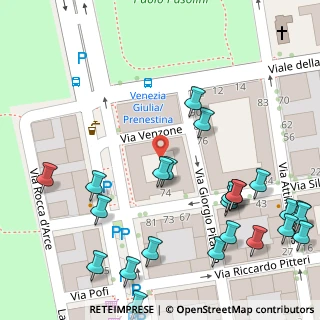 Mappa Via Venzone, 00177 Roma RM, Italia (0.08333)
