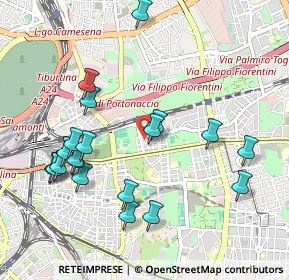 Mappa Via Venzone, 00177 Roma RM, Italia (1.1305)