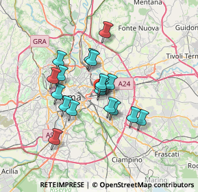 Mappa Via Verrio Flacco, 00177 Roma RM, Italia (5.64444)