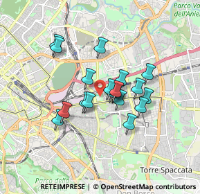 Mappa Via Verrio Flacco, 00177 Roma RM, Italia (1.36737)