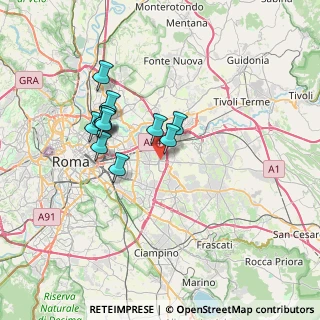 Mappa Via Rina Monti, 00155 Roma RM, Italia (6.16917)