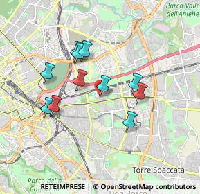 Mappa Via Silvio Benco, 00177 Roma RM, Italia (1.61091)