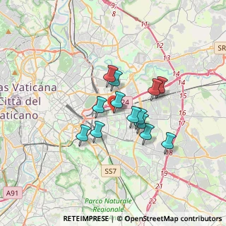 Mappa Via Attilio Hortis, 00177 Roma RM, Italia (2.67615)