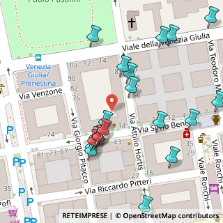 Mappa Via Attilio Hortis, 00177 Roma RM, Italia (0.076)
