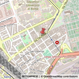 Mappa Via Tiburtina,  206, 00185 Roma, Roma (Lazio)