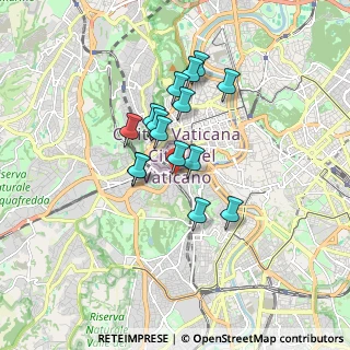 Mappa Via di Porta Cavalleggeri, 00165 Roma RM, Italia (1.37933)