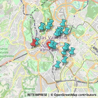 Mappa Via di Porta Cavalleggeri, 00165 Roma RM, Italia (1.5175)