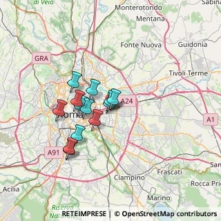 Mappa Via Tarcento, 00177 Roma RM, Italia (5.58)
