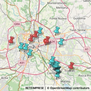 Mappa Via Tarcento, 00177 Roma RM, Italia (9.136)