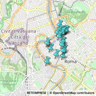 Mappa Vicolo Cieco, 00186 Roma RM, Italia (0.7285)