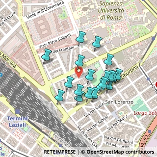 Mappa Via dei Tizii, 00185 Roma RM, Italia (0.2)