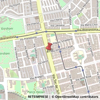 Mappa Via di Tor de' Schiavi,  343, 00171 Roma, Roma (Lazio)
