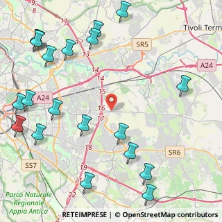 Mappa Via Prenestina, 00132 Colle Prenestino RM, Italia (6.3885)