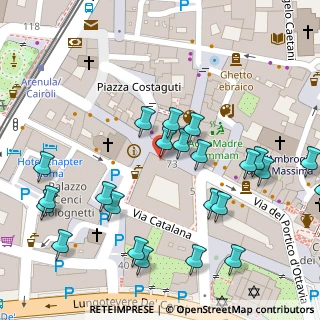 Mappa Via della Reginella, 00186 Roma RM, Italia (0.07391)