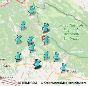 Mappa Via Sublacense, 00021 Affile RM, Italia (8.2585)