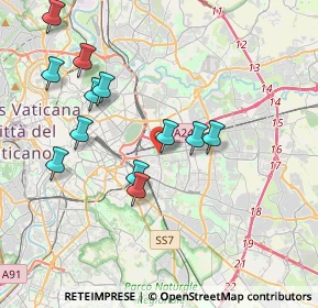 Mappa Via di Portonaccio, 00177 Roma RM, Italia (4.07417)