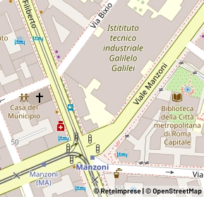Mappa Via Emanuele Filiberto, 00185 Roma RM, Italia (0.07692)